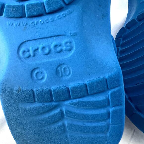 Crocs Classic Clogs Blue Rubbber Sandals Shoes Kids Size C10 - Picture 7 of 7